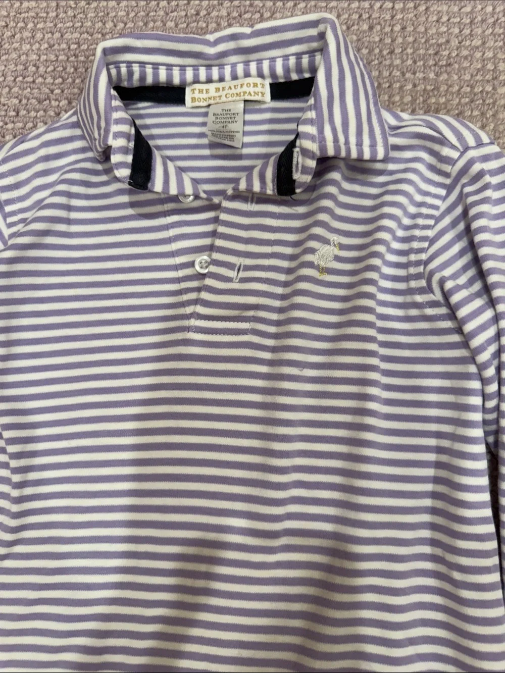Beaufort bonnet lavender long sleeve polo
